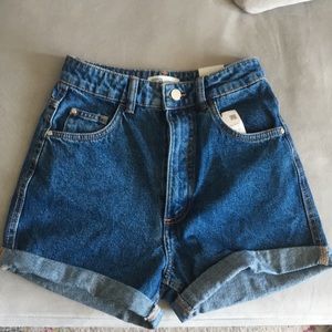 mom fit shorts zara